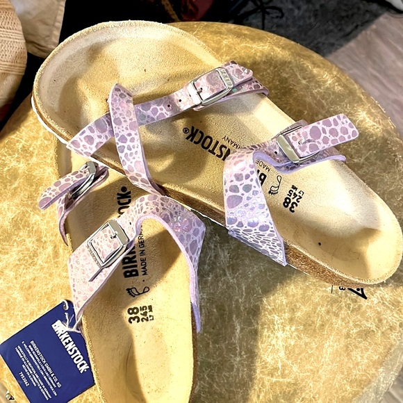 birkenstock mayari metallic stones lilac